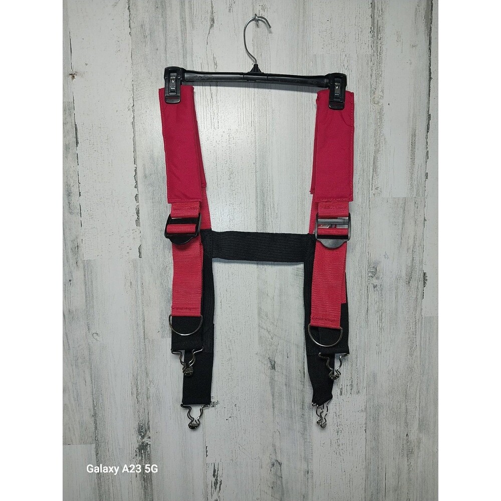 Arsenal GB5092 Suspenders w/ Quick Adj., 48", Red and Black firefighting
